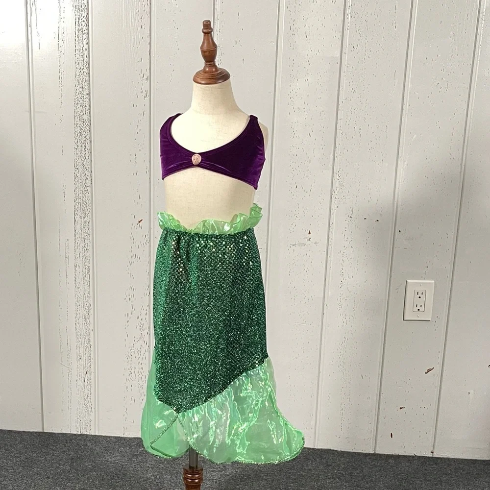 ***Ariel Little Mermaid Girl's 2 pc Halloween Costume  Sz 7/8